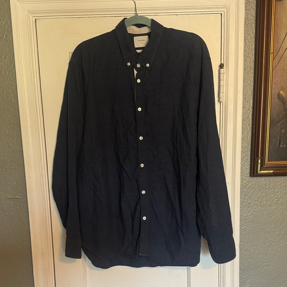 Navy Button-Up Shirt